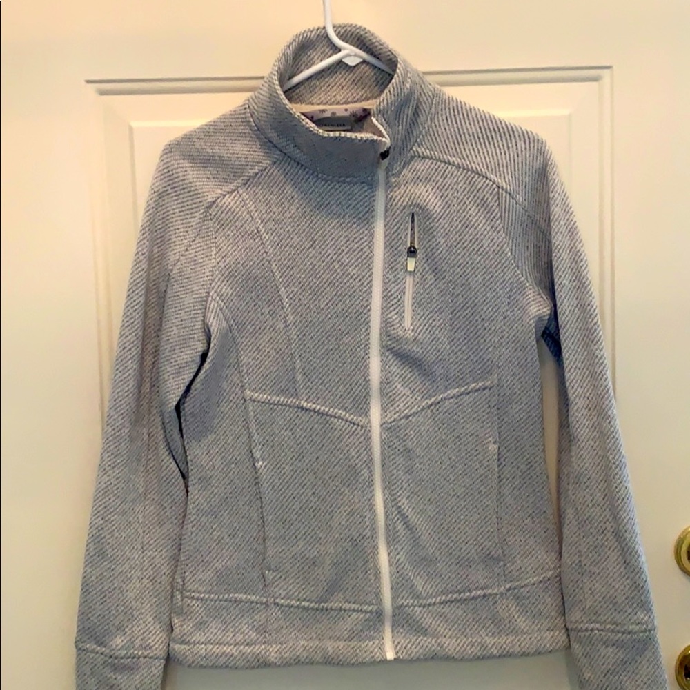 Athleta herringbone zip up jacket